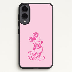 Sketched Mouse Outline Pink  - Disney Phone Case for Galaxy S25 Edge