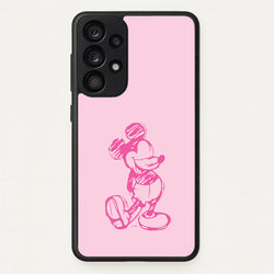 Sketched Mouse Outline Pink  - Disney Phone Case for Galaxy A33