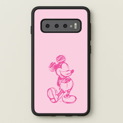 Sketched Mouse Outline Pink  - Disney Phone Case for Galaxy S10