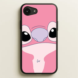 Cute Pink Alien Face  - Stitch Phone Case for iPhone 16e