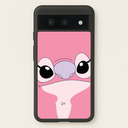 Cute Pink Alien Face  - Stitch Phone Case for Google Pixel 8a