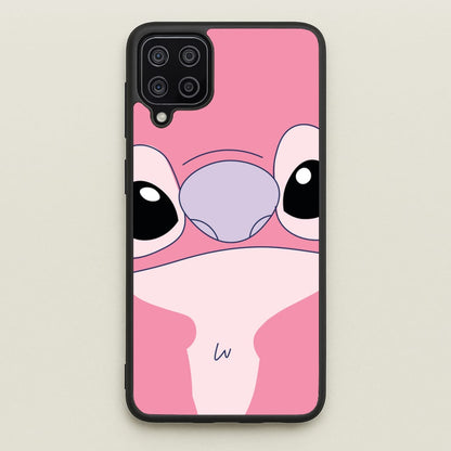 Cute Pink Alien Face  - Stitch Phone Case for Galaxy A12