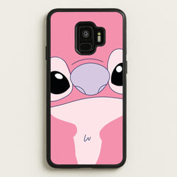 Cute Pink Alien Face  - Stitch Phone Case for Galaxy S9