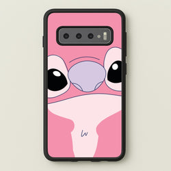 Cute Pink Alien Face  - Stitch Phone Case for Galaxy S10 Plus