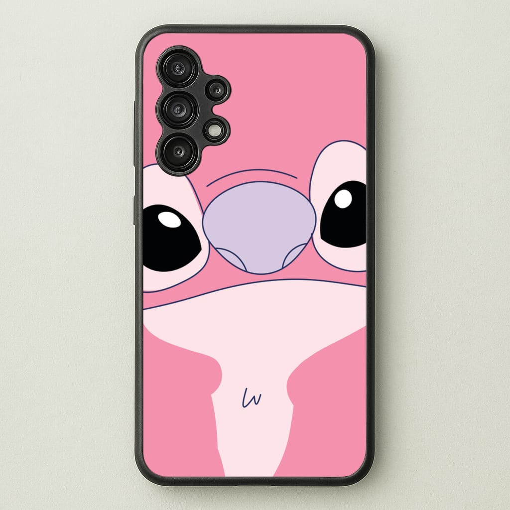Cute Pink Alien Face  - Stitch Phone Case for Galaxy A13