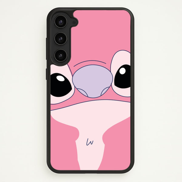Cute Pink Alien Face  - Stitch Phone Case for Galaxy S23 Plus