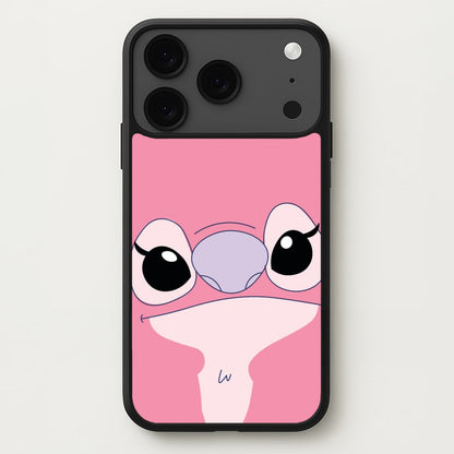 Cute Pink Alien Face Phone Case for iPhone 17 Pro Max