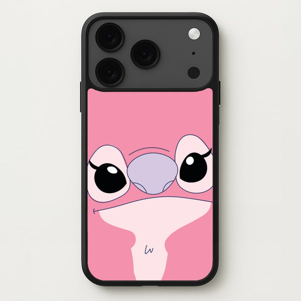 Cute Pink Alien Face Phone Case for iPhone 17 Pro Max