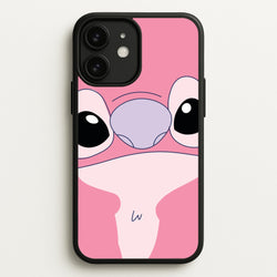 Cute Pink Alien Face  - Stitch Phone Case for iPhone 11