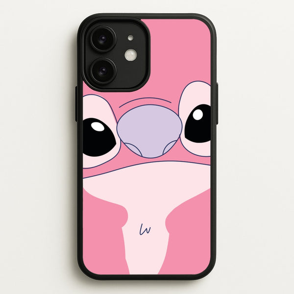 Cute Pink Alien Face  - Stitch Phone Case for iPhone 11