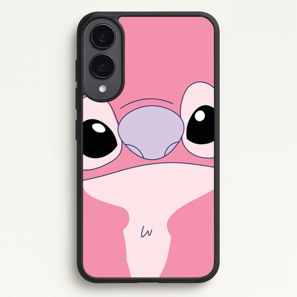 Cute Pink Alien Face  - Stitch Phone Case for Galaxy S25 Edge