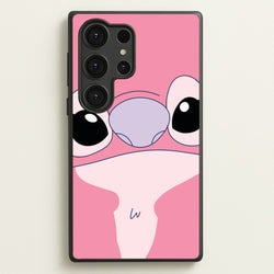 Cute Pink Alien Face  - Stitch Phone Case for Galaxy S25 Ultra