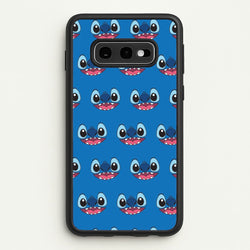 Blue Alien Face Pattern  - Stitch Phone Case for Galaxy S10e