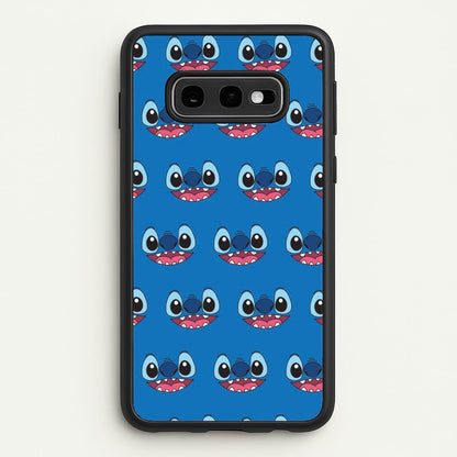 Blue Alien Face Pattern  - Stitch Phone Case for Galaxy S10e