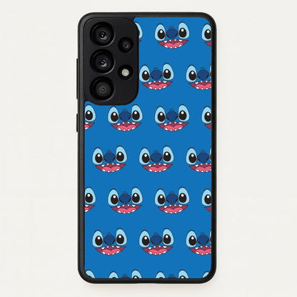 Blue Alien Face Pattern  - Stitch Phone Case for Galaxy A53