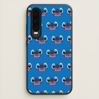 Blue Alien Face Pattern  - Stitch Phone Case for Huawei P30