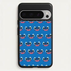 Blue Alien Face Pattern  - Stitch Phone Case for Google Pixel 9 Pro XL