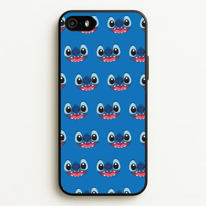 Blue Alien Face Pattern  - Stitch Phone Case for iPhone 5 / 5s / SE 2016