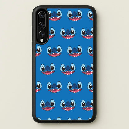 Blue Alien Face Pattern  - Stitch Phone Case for Huawei P20 Pro