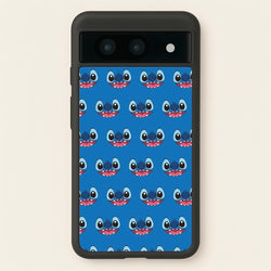 Blue Alien Face Pattern  - Stitch Phone Case for Google Pixel 8a