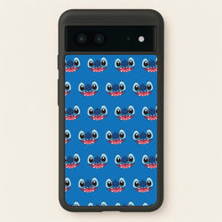 Blue Alien Face Pattern  - Stitch Phone Case for Google Pixel 7