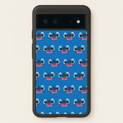 Blue Alien Face Pattern  - Stitch Phone Case for Google Pixel 6