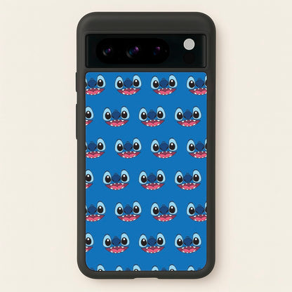 Blue Alien Face Pattern  - Stitch Phone Case for Google Pixel 8 Pro