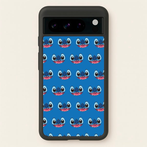 Blue Alien Face Pattern  - Stitch Phone Case for Google Pixel 8 Pro