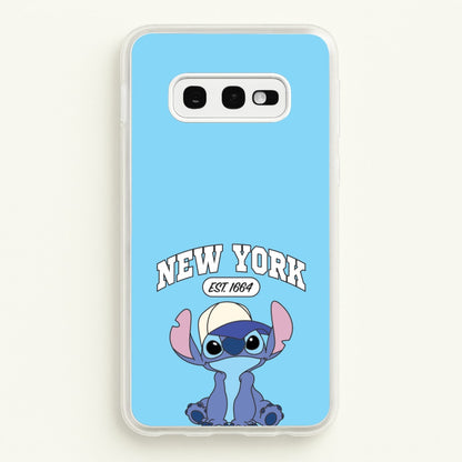 New York Blue Alien  - Stitch Phone Case for Galaxy S10e
