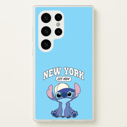 New York Blue Alien  - Stitch Phone Case for Galaxy S24 Ultra