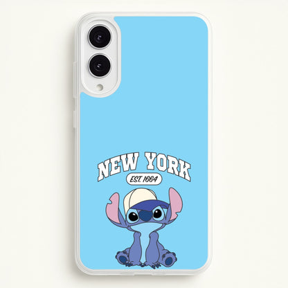 New York Blue Alien  - Stitch Phone Case for Galaxy S25 Edge