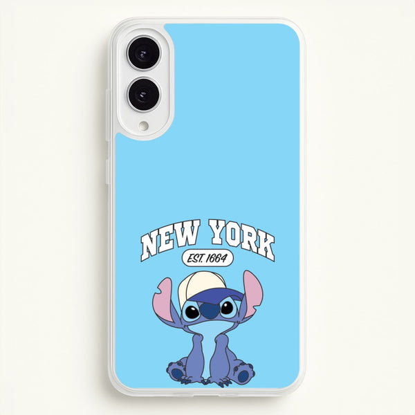 New York Blue Alien  - Stitch Phone Case for Galaxy S25 Edge