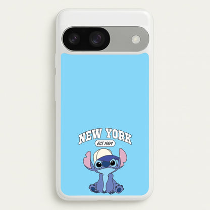 New York Blue Alien  - Stitch Phone Case for Google Pixel 9 / 9 Pro