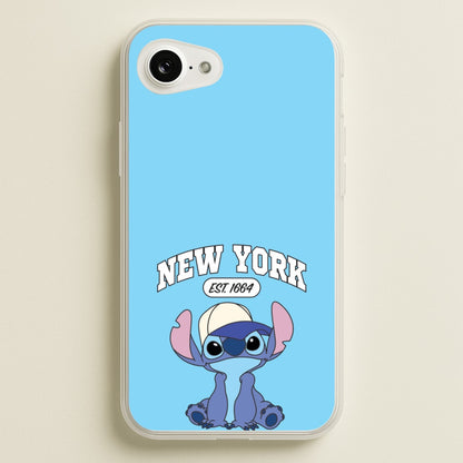 New York Blue Alien  - Stitch Phone Case for iPhone 16e