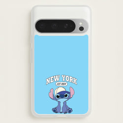 New York Blue Alien  - Stitch Phone Case for Google Pixel 9 Pro XL