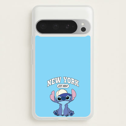 New York Blue Alien  - Stitch Phone Case for Google Pixel 9 Pro XL