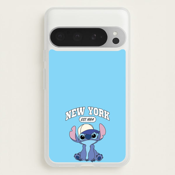 New York Blue Alien  - Stitch Phone Case for Google Pixel 9 Pro XL