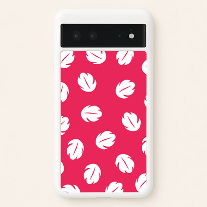Red And White Cartoon Leaves Pattern  - Stitch Phone Case for Google Pixel 6