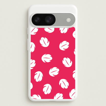 Red And White Cartoon Leaves Pattern  - Stitch Phone Case for Google Pixel 9 / 9 Pro