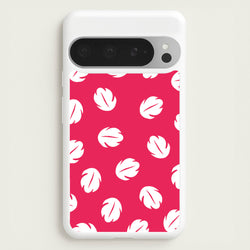 Red And White Cartoon Leaves Pattern  - Stitch Phone Case for Google Pixel 9 Pro XL