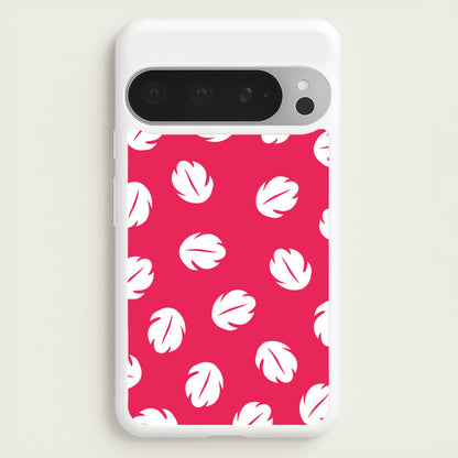 Red And White Cartoon Leaves Pattern  - Stitch Phone Case for Google Pixel 9 Pro XL