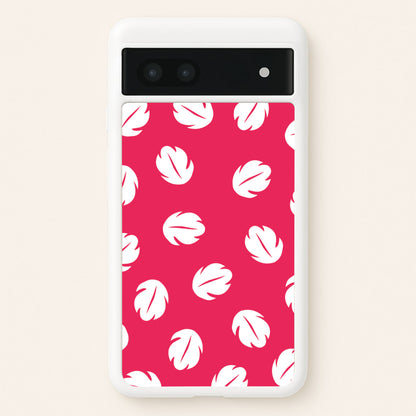 Red And White Cartoon Leaves Pattern  - Stitch Phone Case for Google Pixel 6a