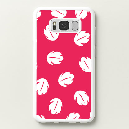 Red And White Cartoon Leaves Pattern  - Stitch Phone Case for Galaxy S8 Plus