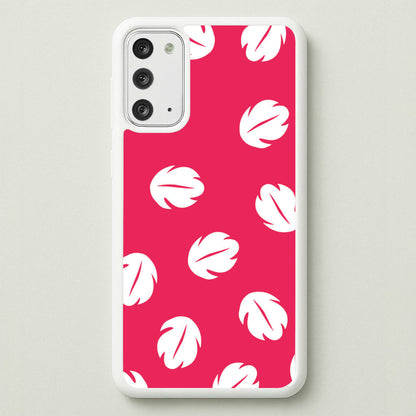 Red And White Cartoon Leaves Pattern  - Stitch Phone Case for Galaxy Note 20