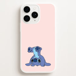 Cute Blue Alien Handstand  - Stitch Phone Case for iPhone 16 Pro Max