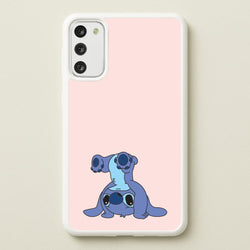 Cute Blue Alien Handstand  - Stitch Phone Case for Galaxy S20