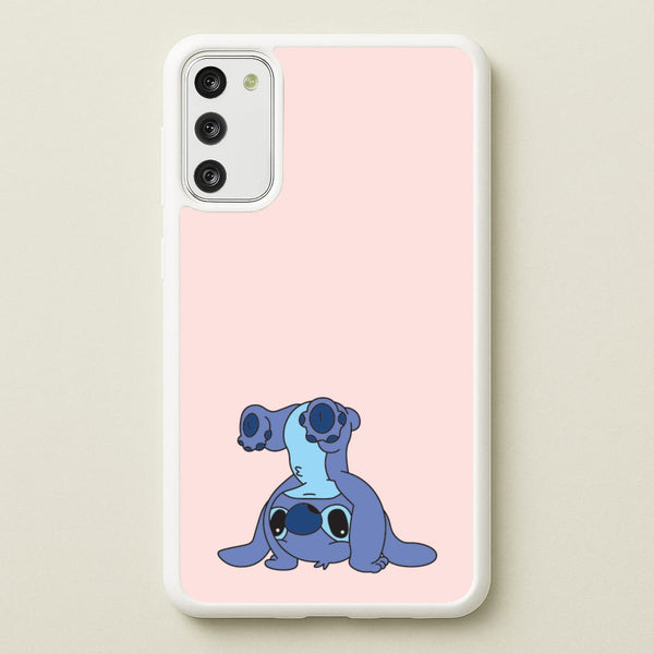 Cute Blue Alien Handstand  - Stitch Phone Case for Galaxy S20