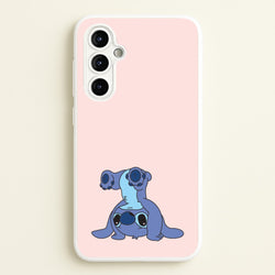 Cute Blue Alien Handstand  - Stitch Phone Case for Galaxy A54