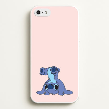 Cute Blue Alien Handstand  - Stitch Phone Case for iPhone 5 / 5s / SE 2016