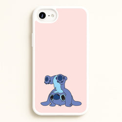 Cute Blue Alien Handstand  - Stitch Phone Case for iPhone 6 Plus / 7 Plus / 8 Plus